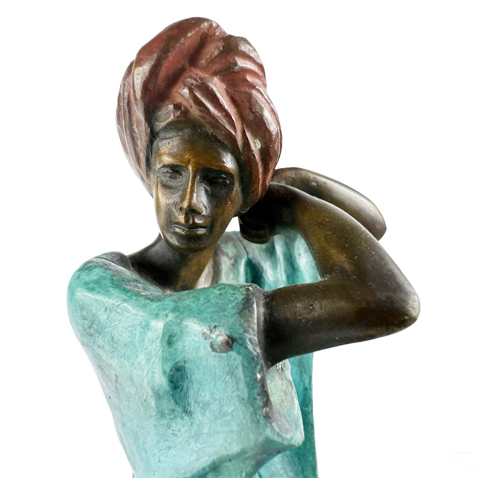 Bronze Sculpture by Victor Gutierrez, Signed, Dated 94 & Number 9/10 In Good Condition For Sale In Los Angeles, CA