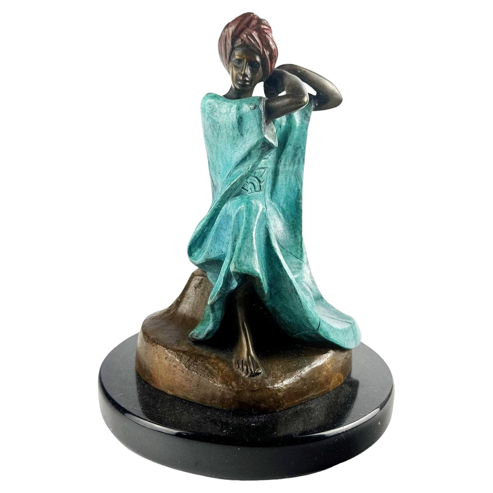 Bronze Sculpture by Victor Gutierrez, Signed, Dated 94 & Number 9/10 For Sale