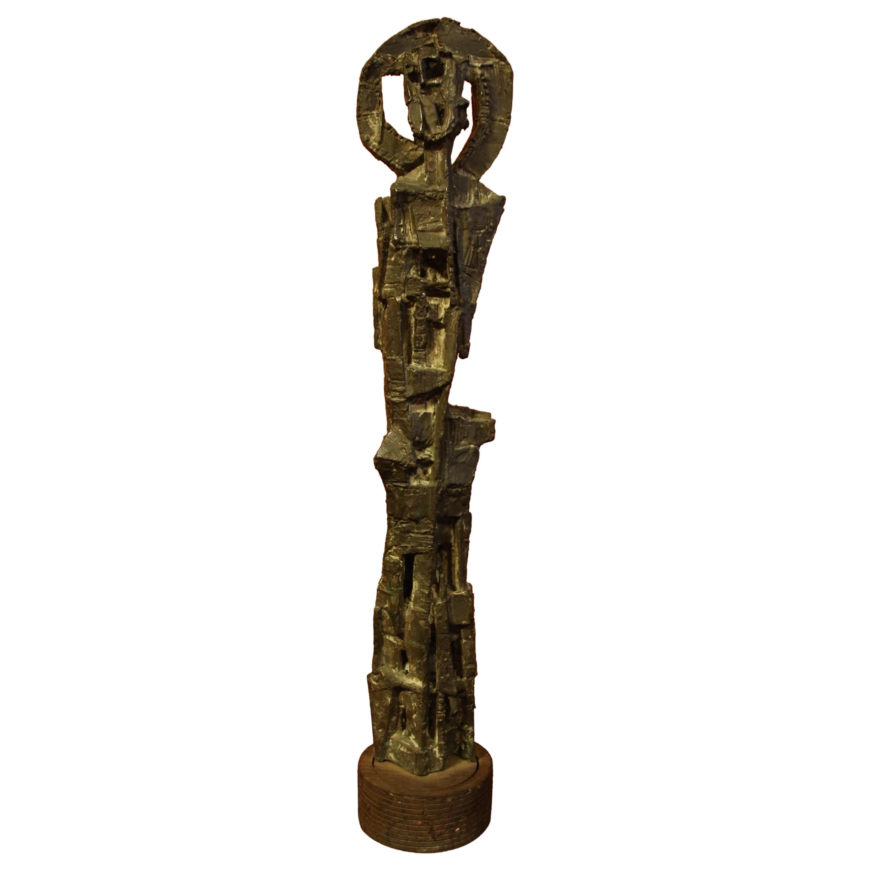 Sculpture en bronze "Caractère Haloed" 1950s en vente