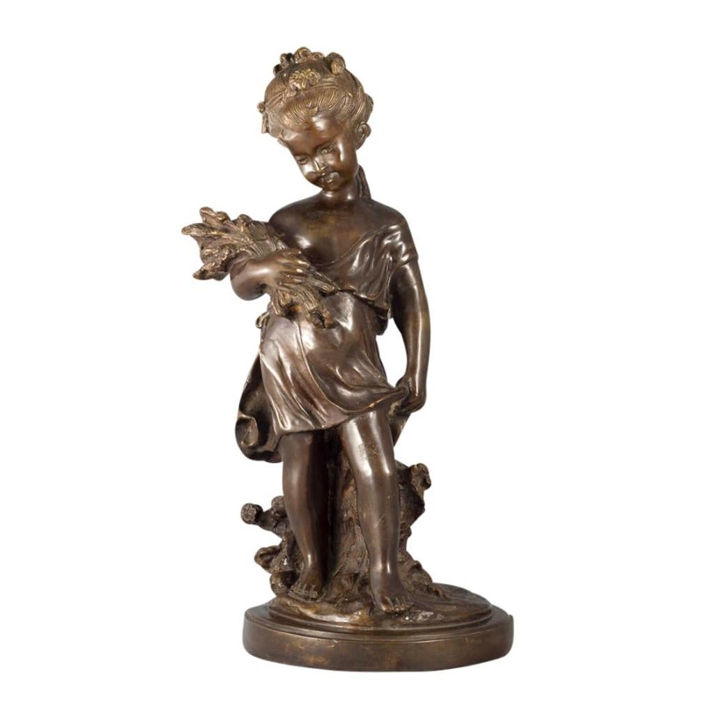 Bronze Sculpture Child For Sale