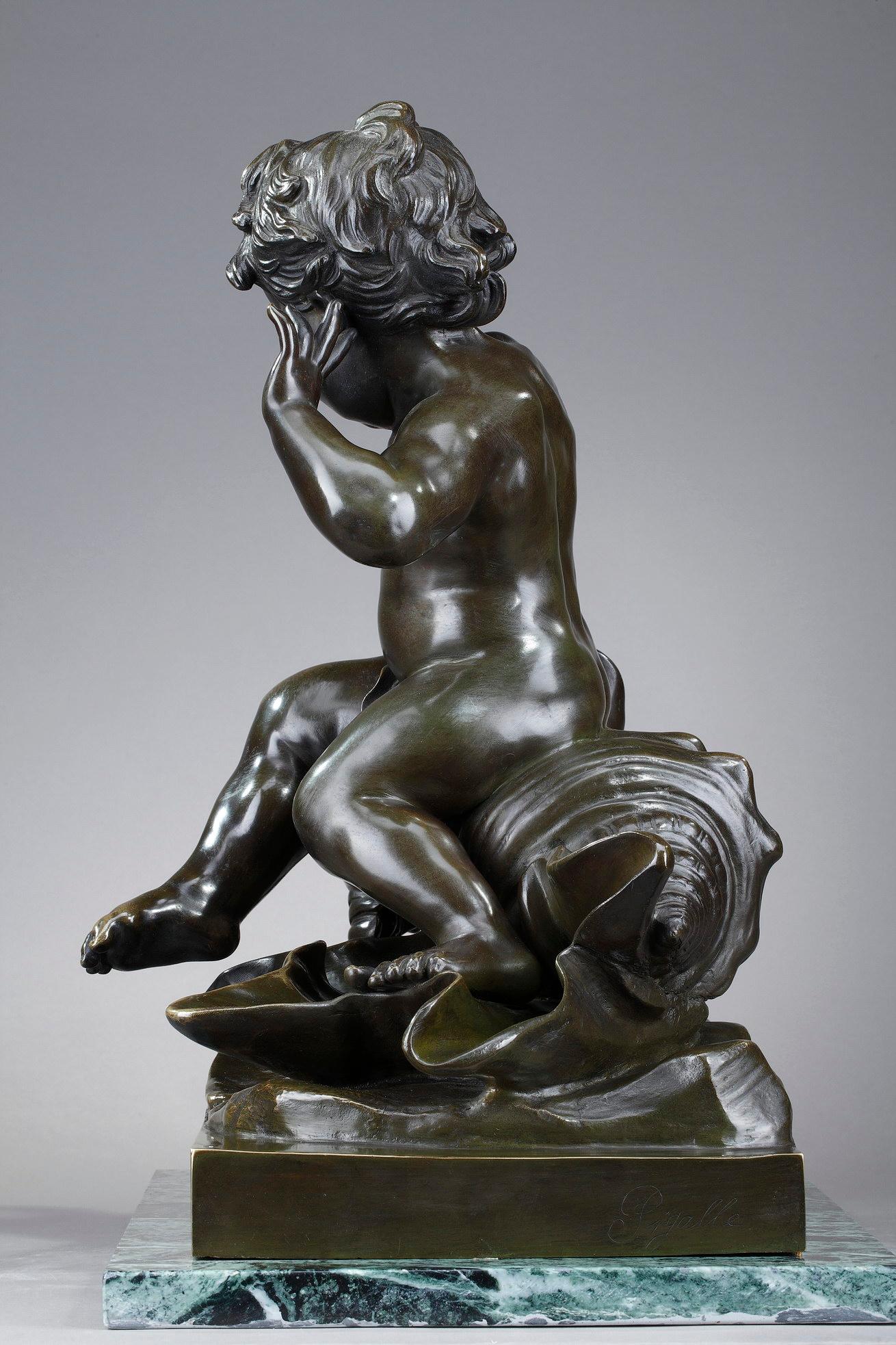 Sculpture en bronze d'un enfant pincé par un cygne, d'après Jean-Baptiste Pigalle en vente 1