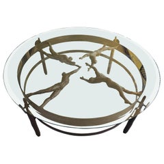 Bronze Sculpture Coffee Table of Semi Nude Women
