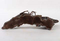 Sculpture en bronze « Combat de Cerfs ».