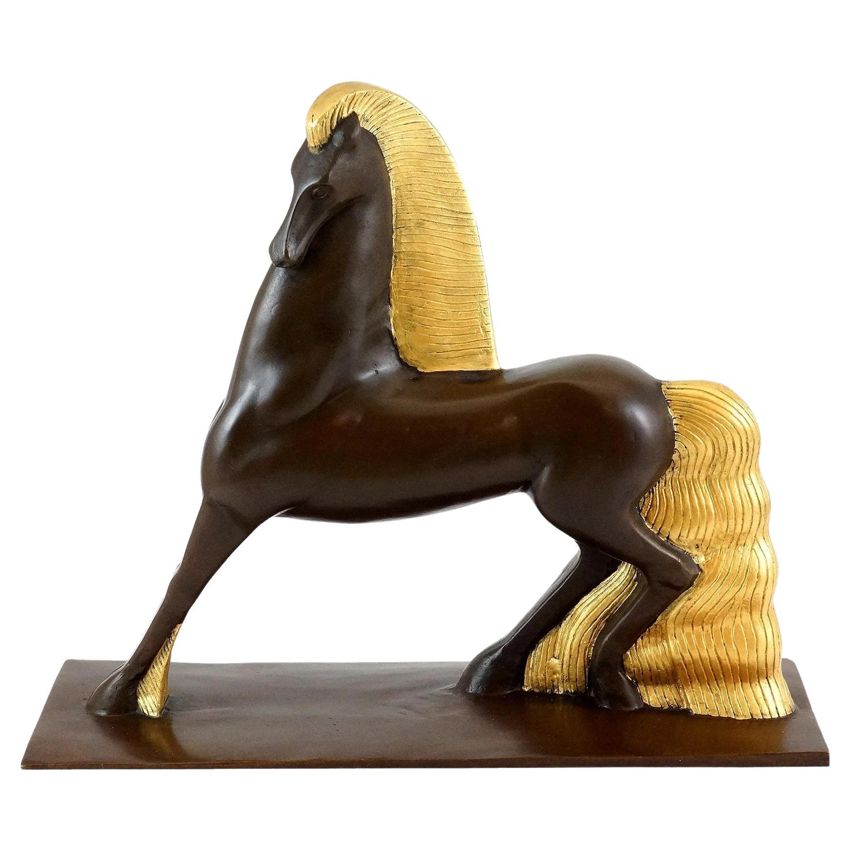 Bronze Sculpture, Contemporary Art Deco Style Sculpture, XXIst Century.