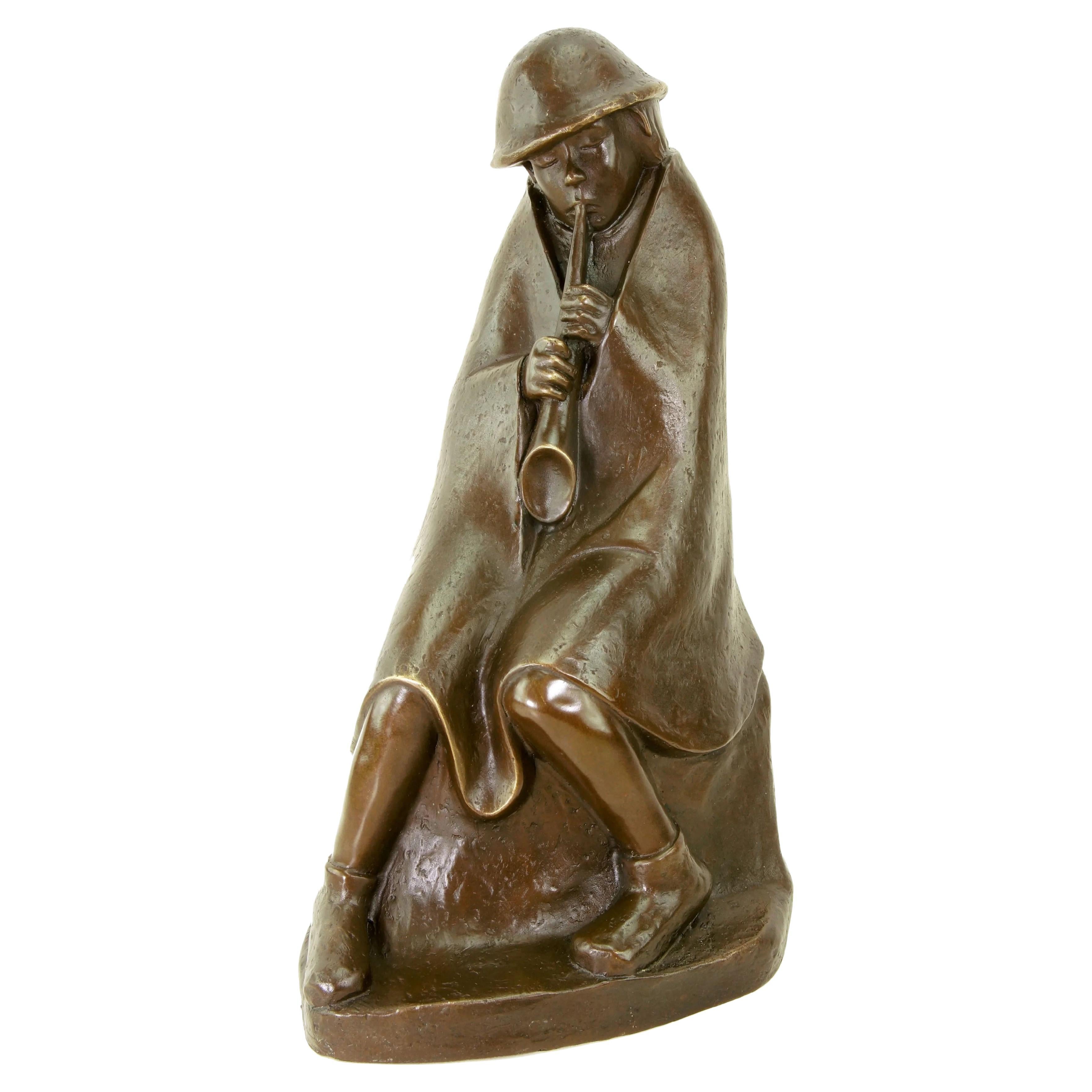 Bronze Sculpture, Contemporary Sculpture Signed Ernst Barlach, XXIst Century. For Sale