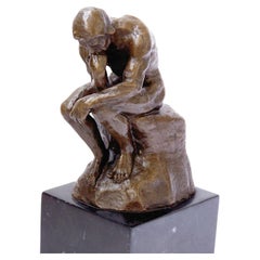 Sculpture en bronze, œuvre contemporaine, The Thinker, Modèle d'Auguste Rodin, XXIe