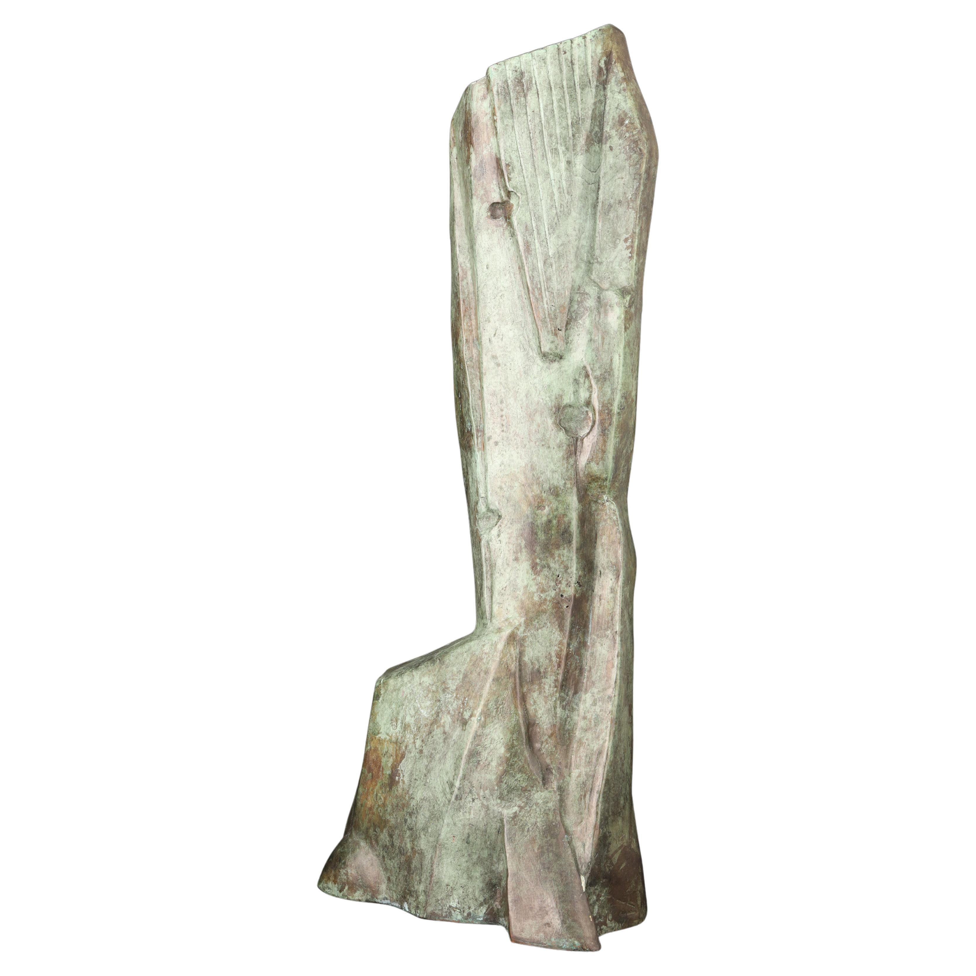 Bronze Sculpture "Cubist Head" After Joseph Csaky (1888 – 1971) For Sale