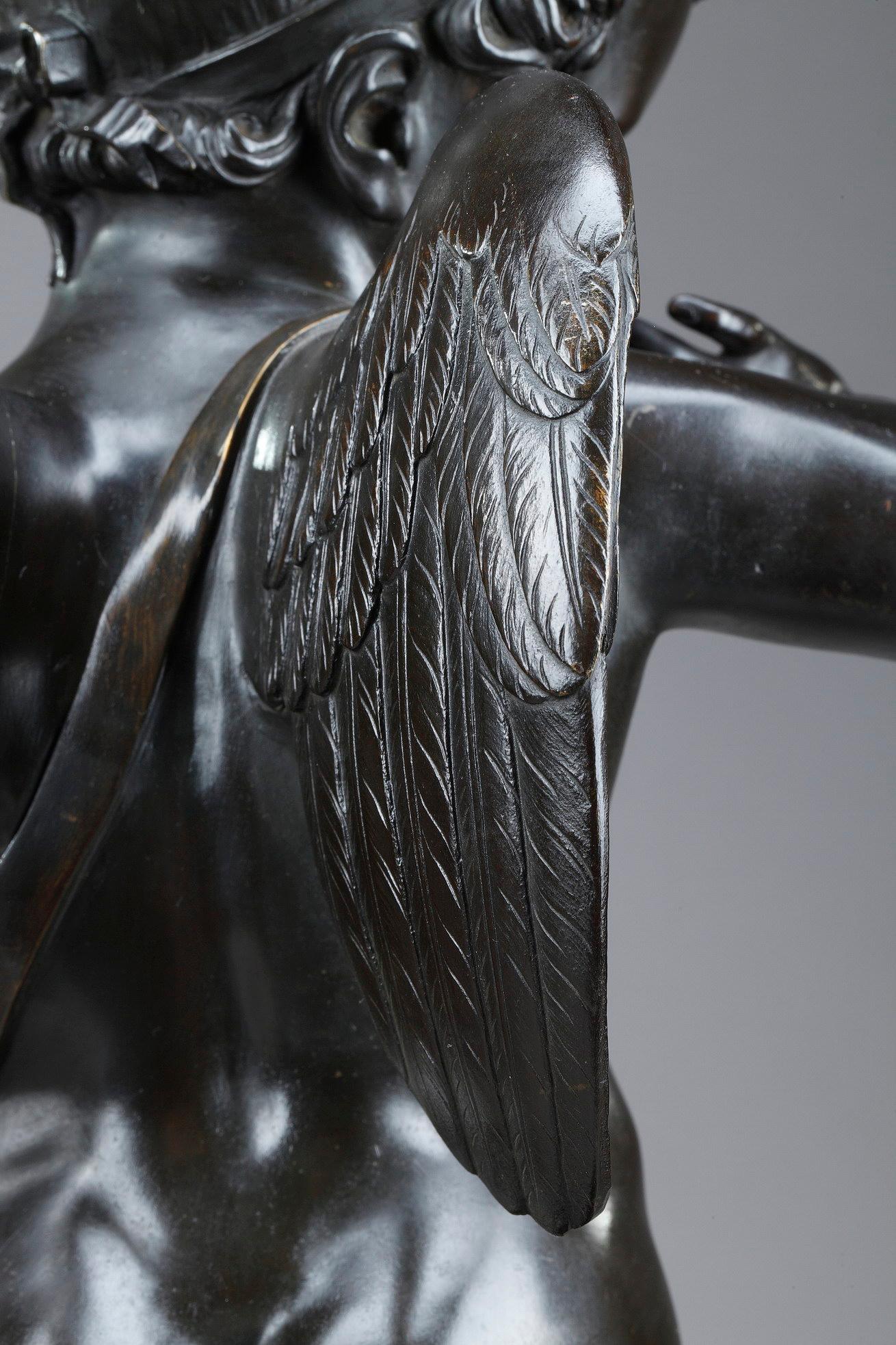 Sculpture en bronze, « Cupidon » d'après Jean-Baptiste Pigalle 7