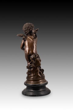 Bronze sculpture “Cupid”. Inspired by models by Auguste Louis Mathurin Moreau