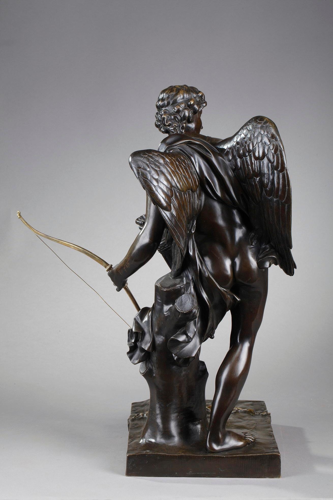 Bronze Sculpture Cupid Preparing to Shoot an Arrow 8