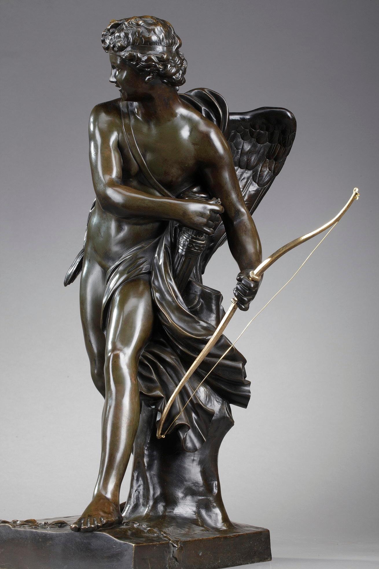 Bronze Sculpture Cupid Preparing to Shoot an Arrow 10