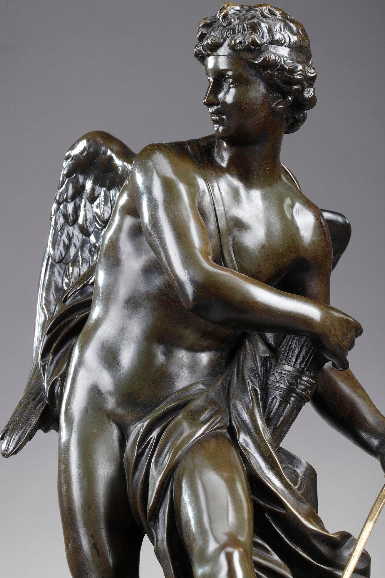 Napoleon III Bronze Sculpture Cupid Preparing to Shoot an Arrow