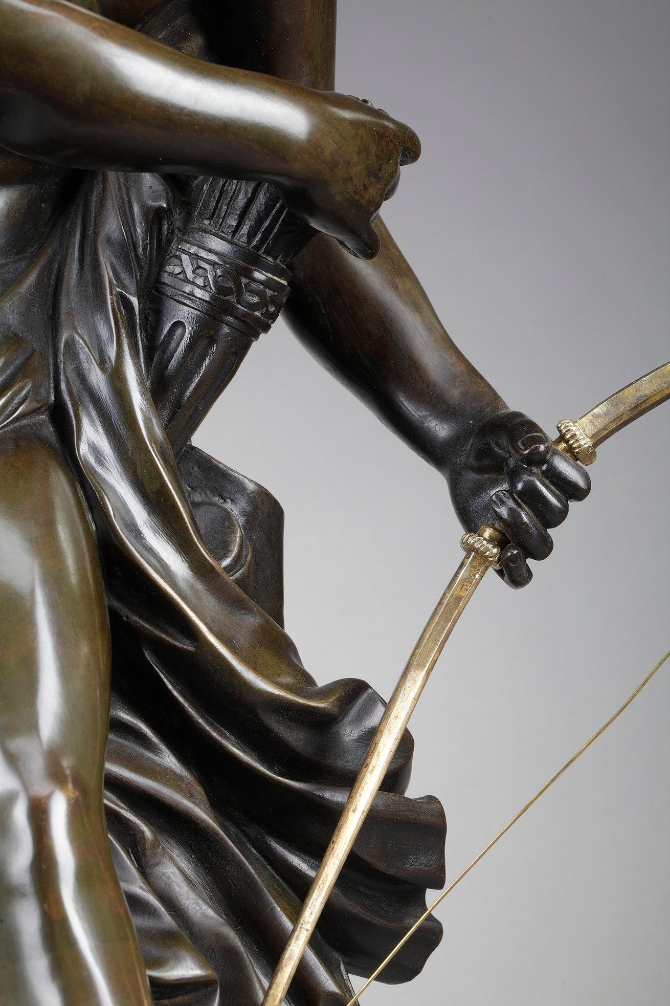 19th Century Bronze Sculpture Cupid Preparing to Shoot an Arrow