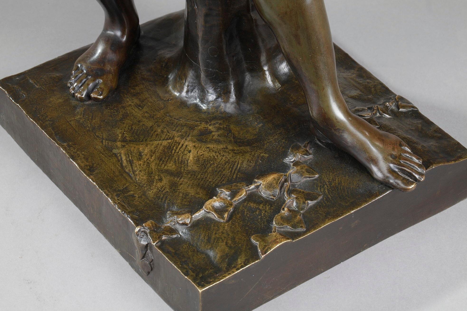 Bronze Sculpture Cupid Preparing to Shoot an Arrow 2