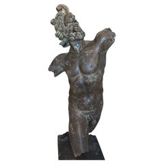 Bronze Sculpture "Dancing Faun of Pompeii" 20th Century