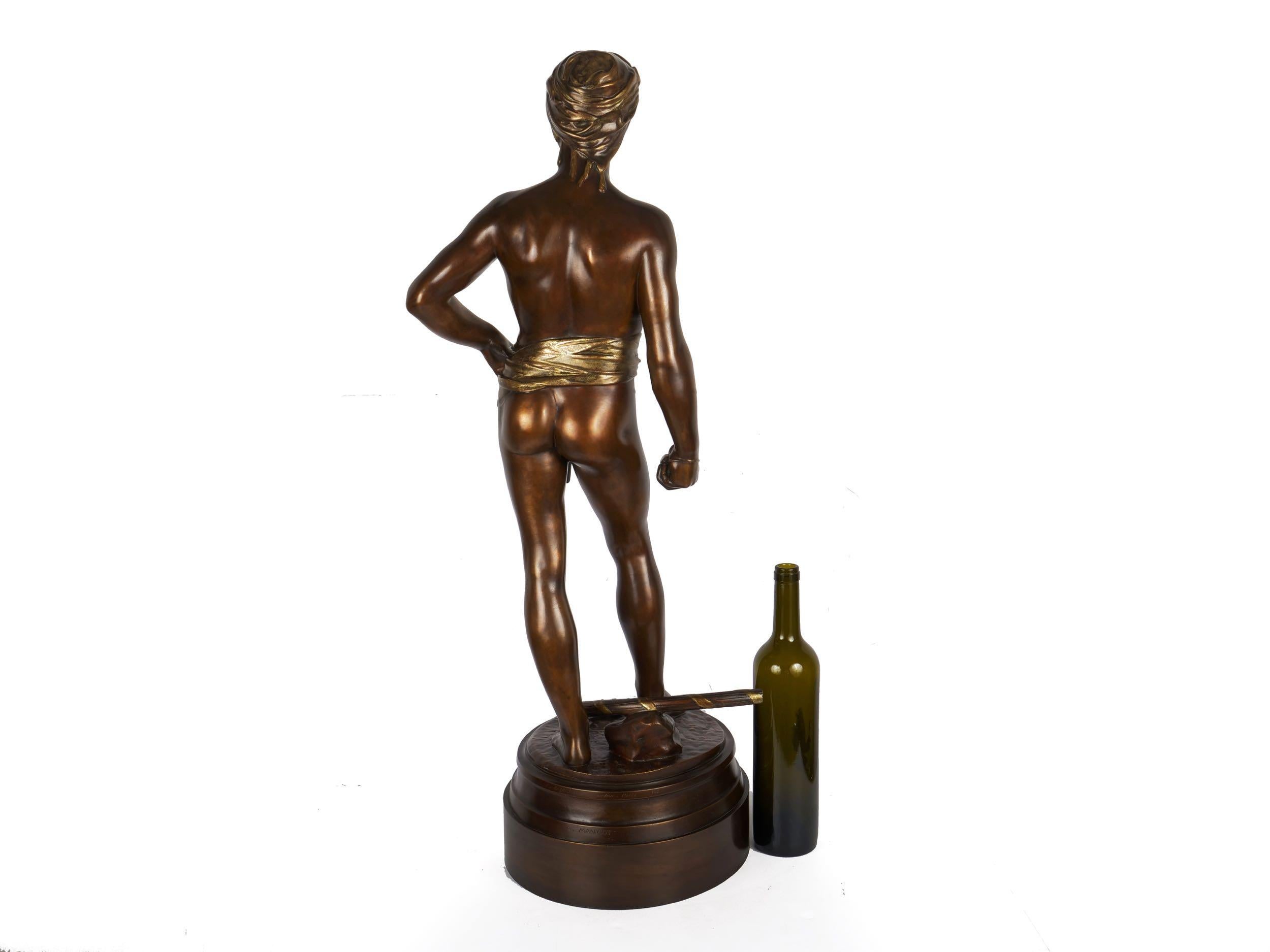 XIXe siècle Sculpture en bronze 