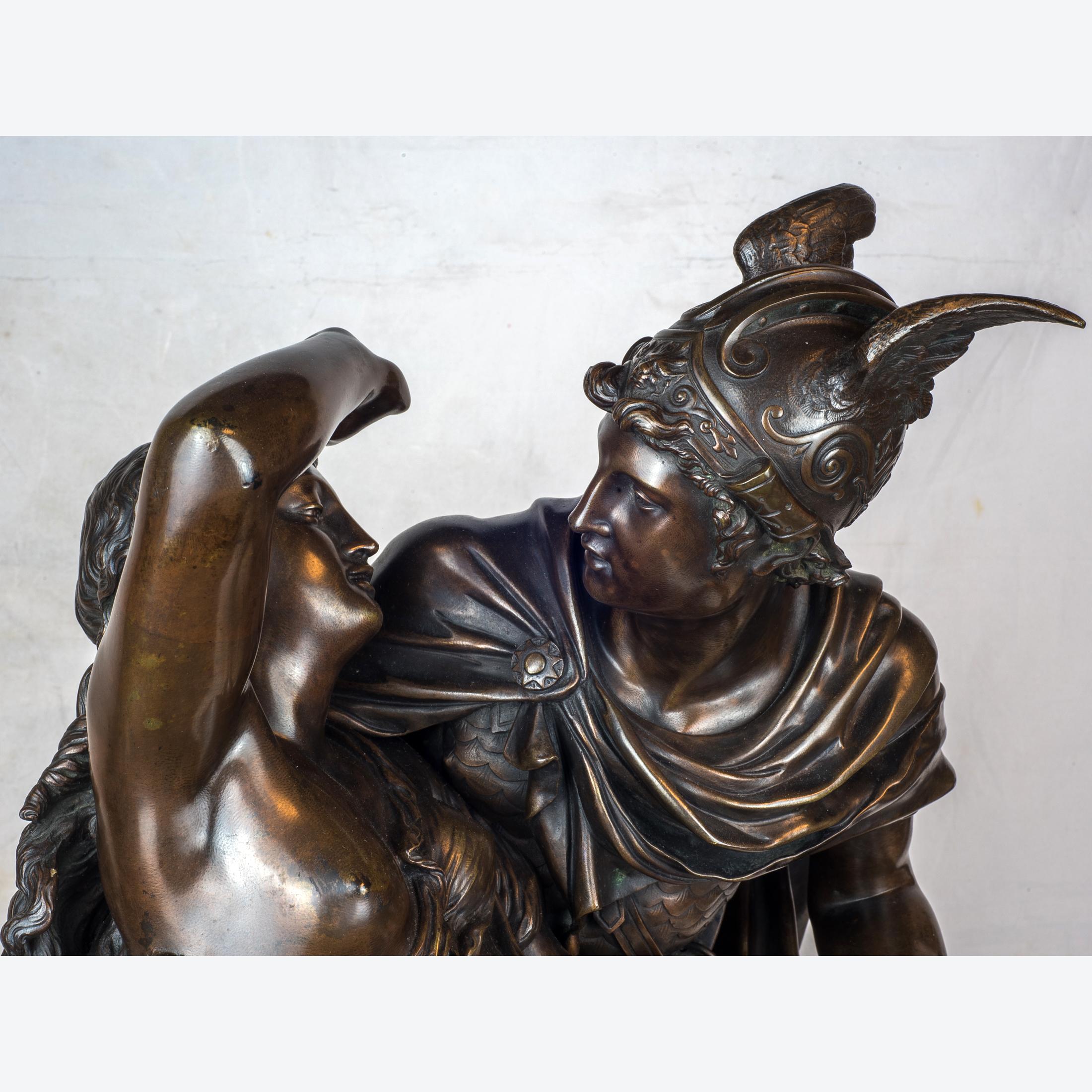 Bronzeskulptur der Perseus-Freiende Andromeda von Jean-Lon Grgoire im Zustand „Gut“ im Angebot in New York, NY