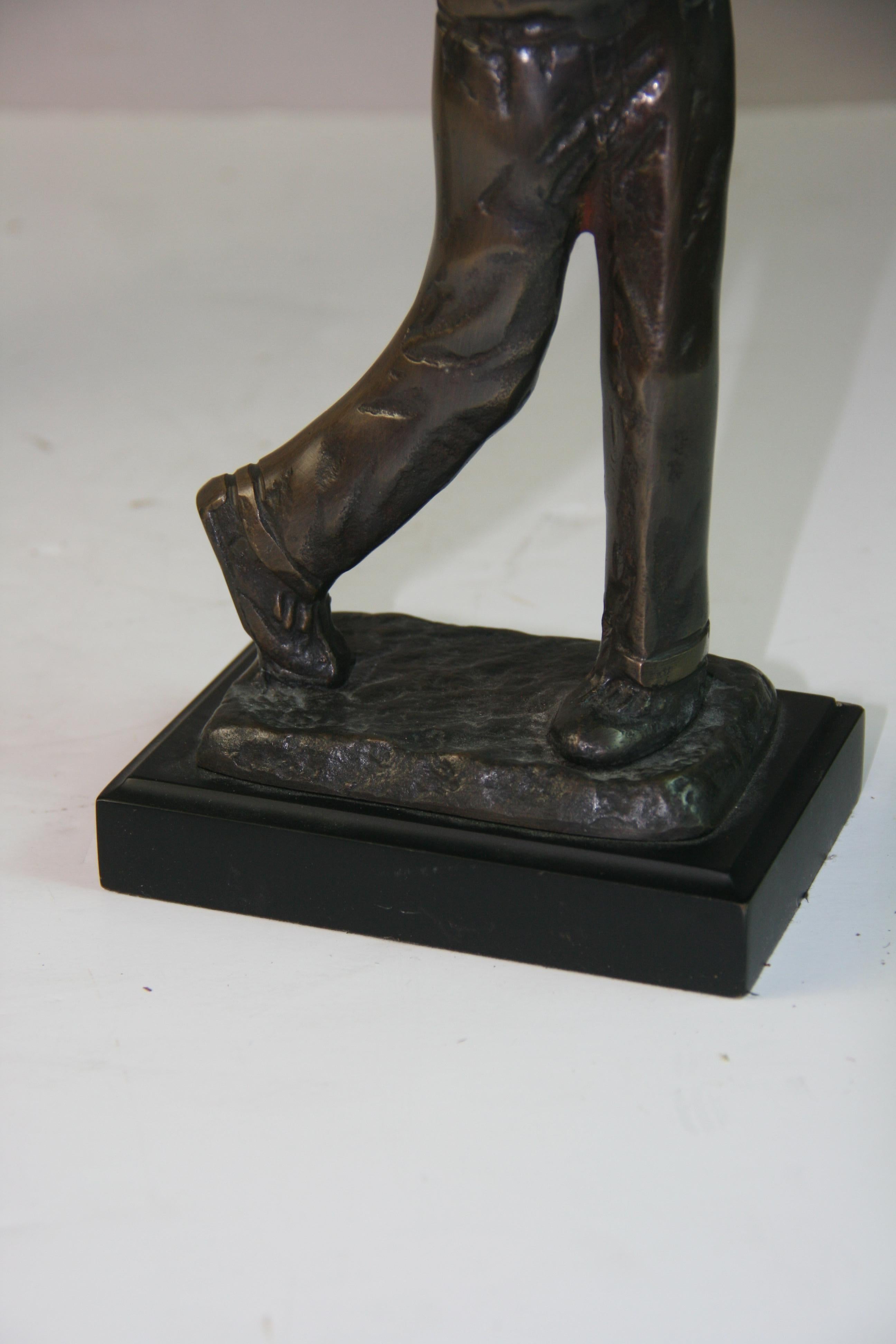 Late 20th Century Bronze Sculpture , Depicting Playing Golfer #2 For Sale