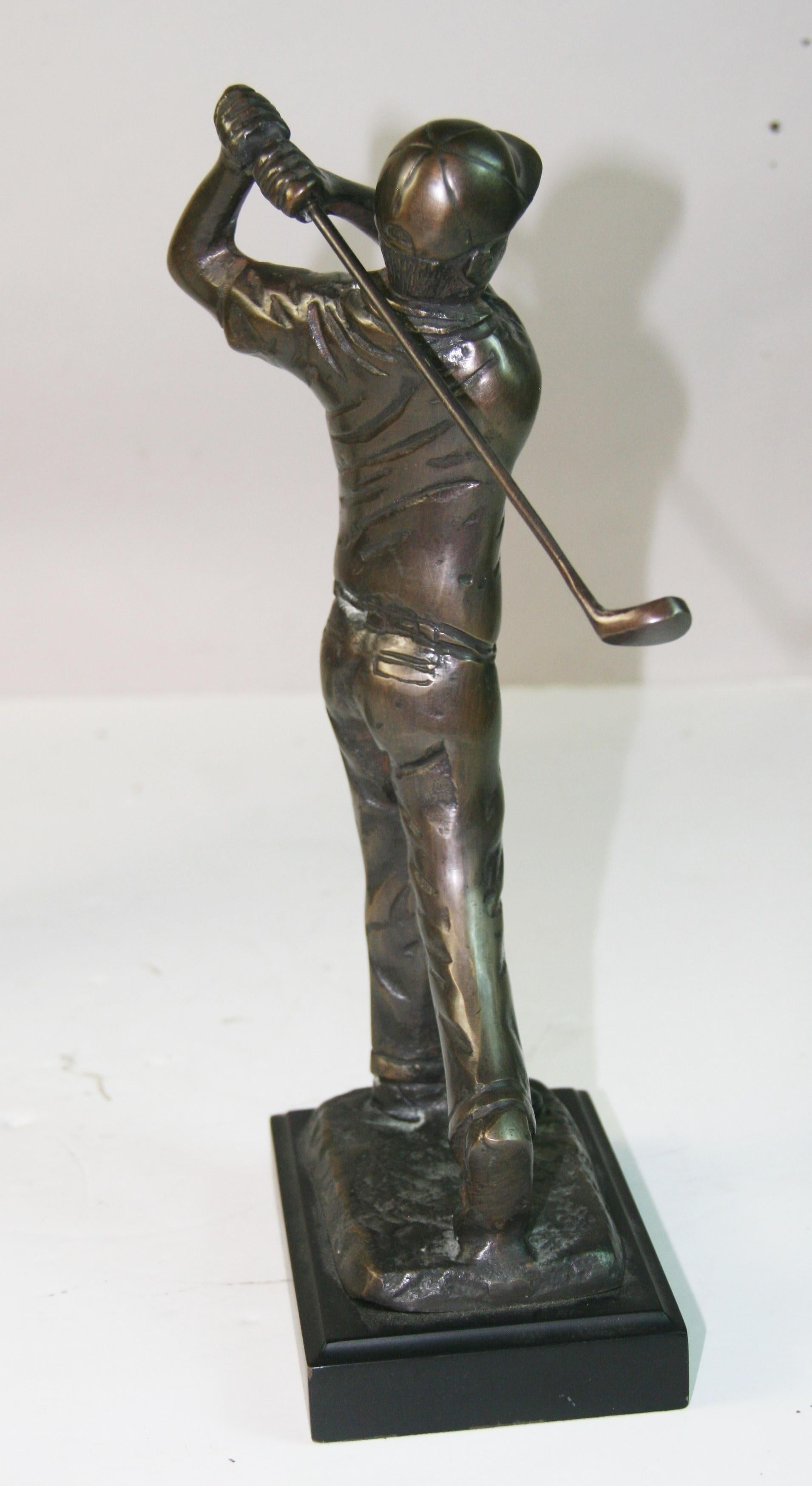 Bronze Sculpture , Depicting Playing Golfer #2 For Sale 1