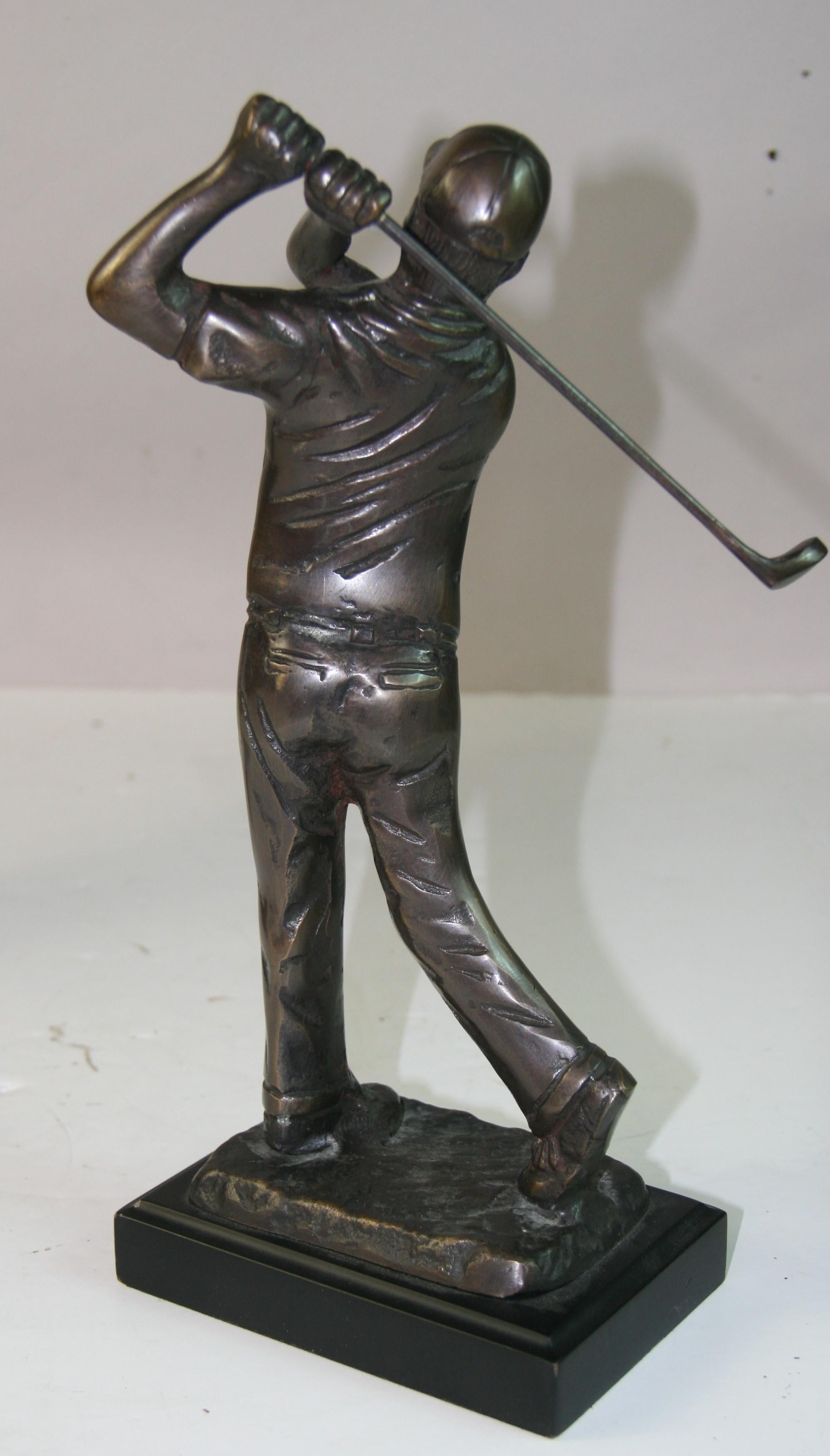 Bronze Sculpture , Depicting Playing Golfer #2 For Sale 2