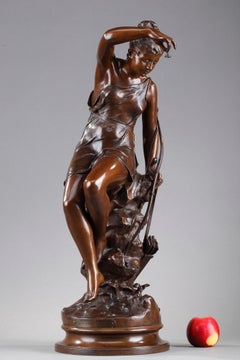 Bronze Sculpture, "Diana's Nymph" After Lucie Signoret-Ledieu