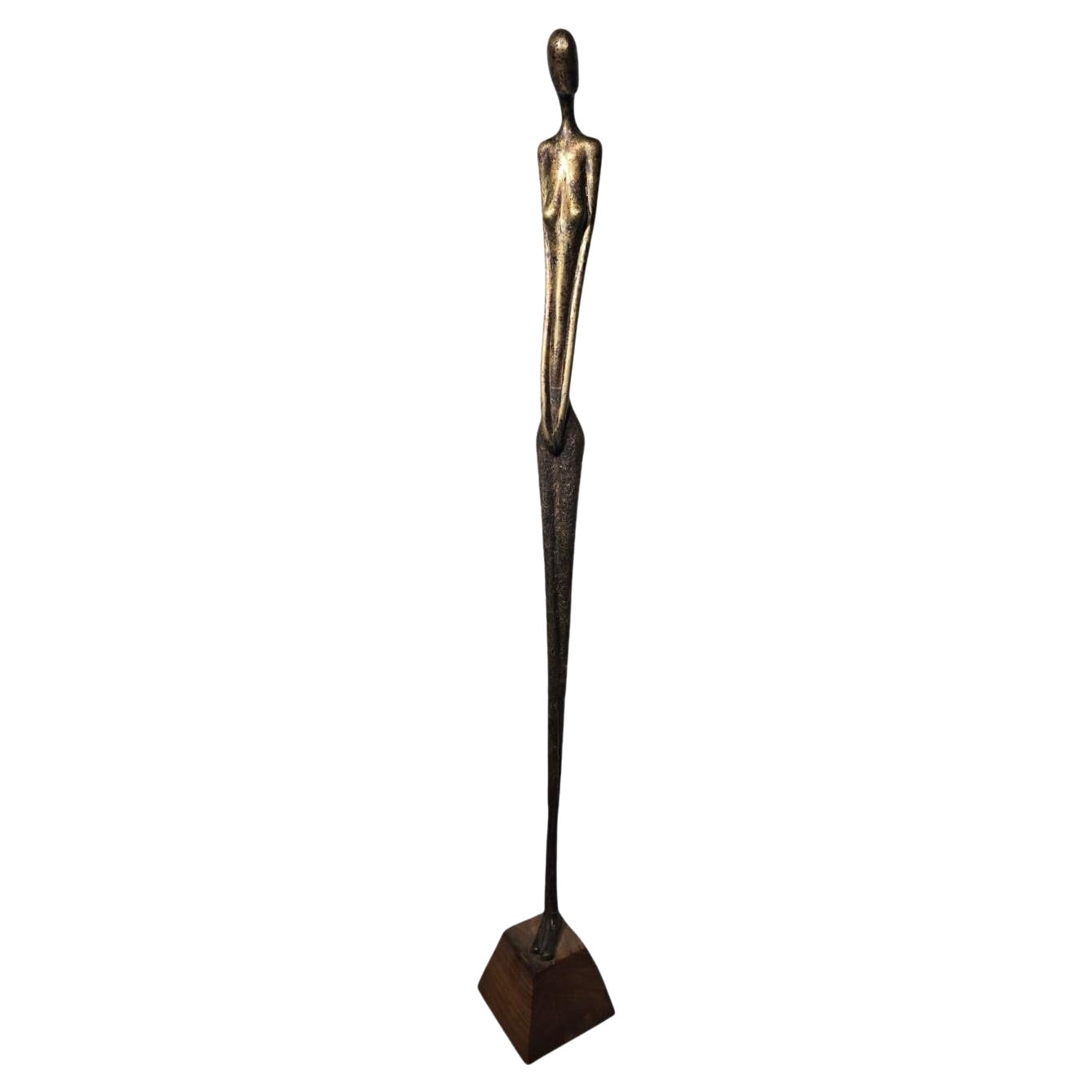 Bronze sculpture  – Dimensions : 110 x 13 x 13 cm
