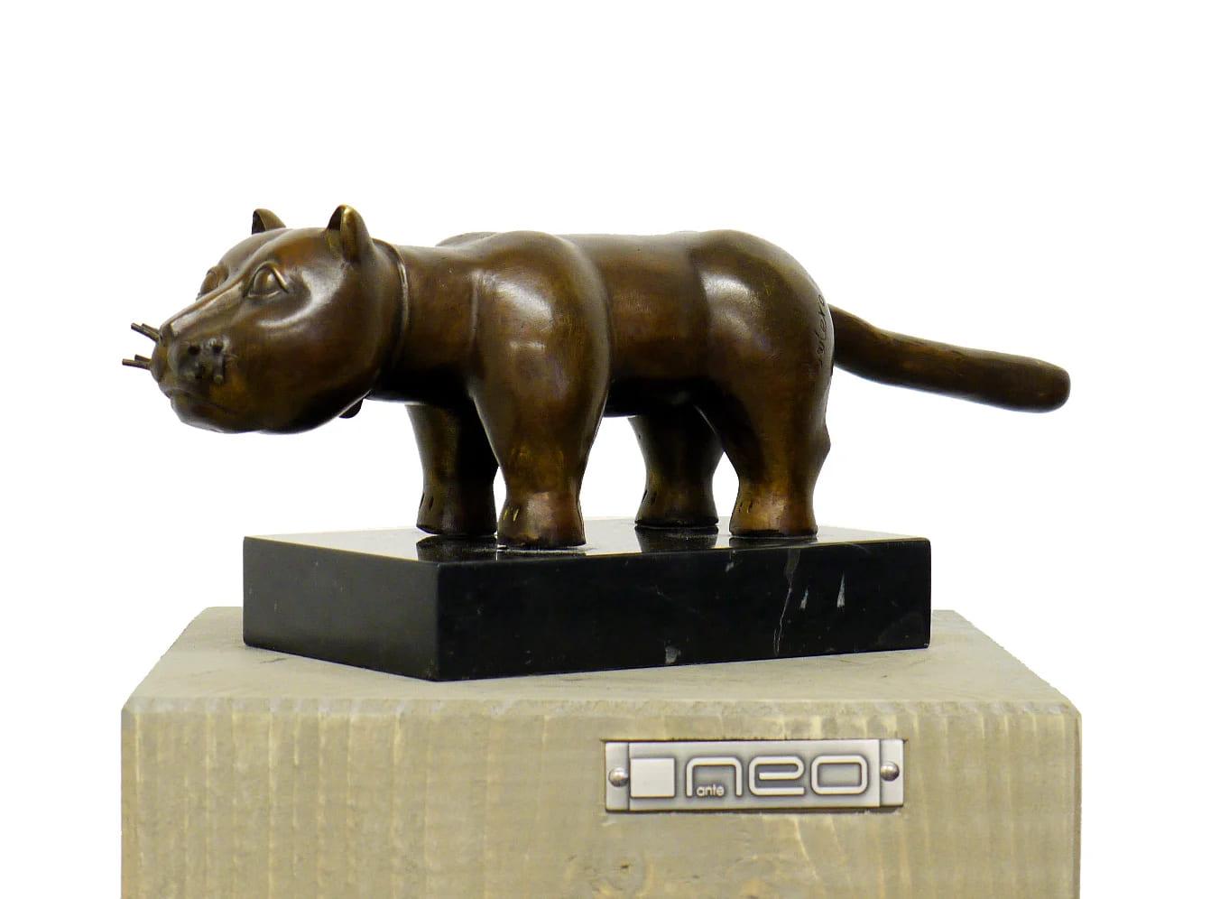Moderno Scultura in bronzo - El Gato - nello stile di Fernando Botero in vendita