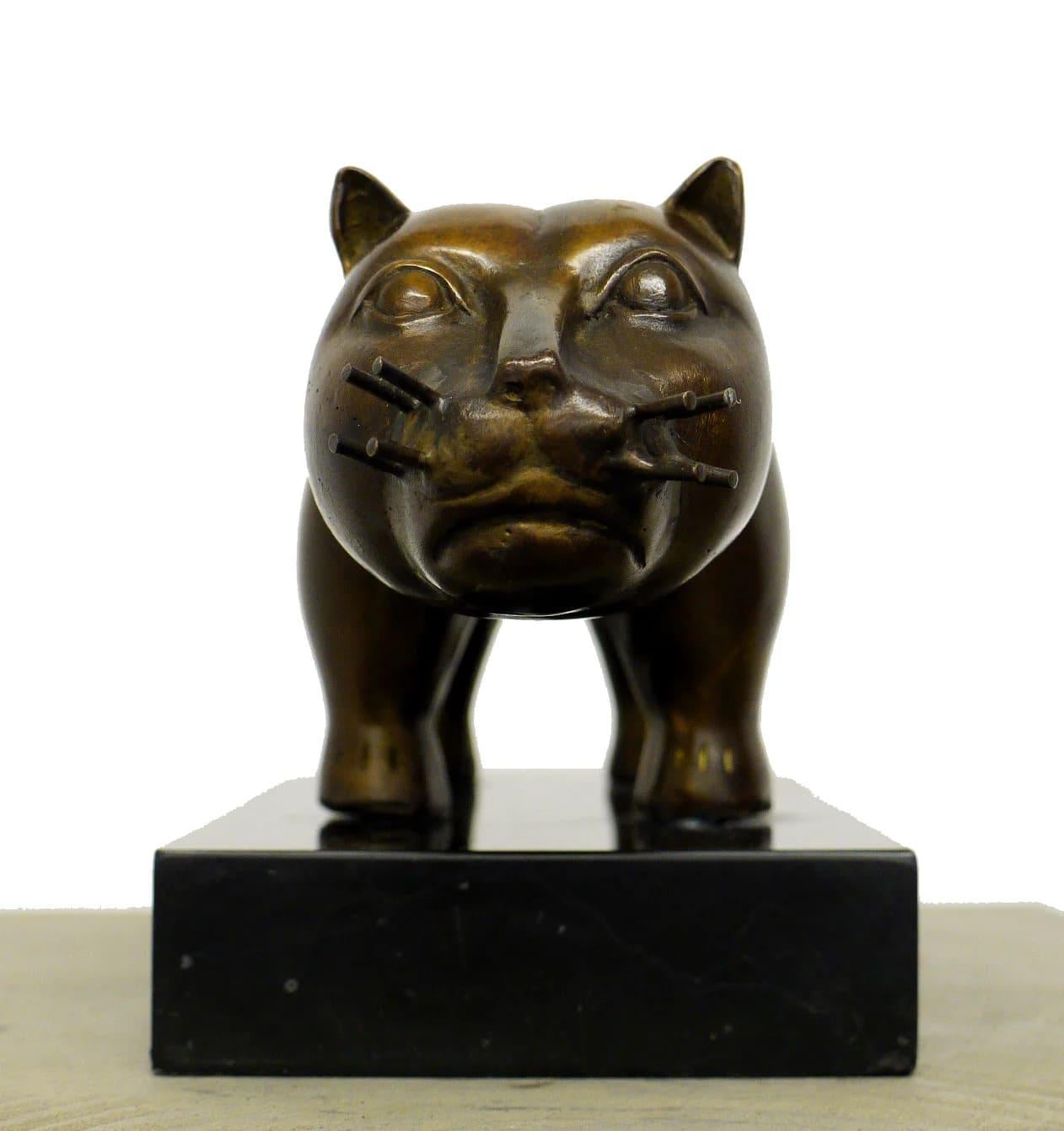 XXI secolo e contemporaneo Scultura in bronzo - El Gato - nello stile di Fernando Botero in vendita