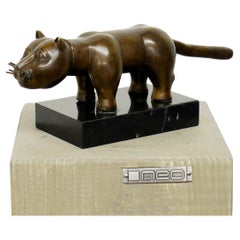Sculpture en bronze - El Gato - dans le style de Fernando Botero