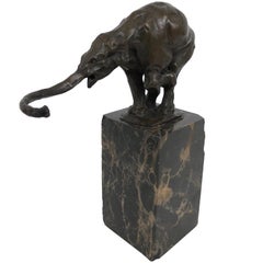 Sculpture d'éléphant de Carvin, Art déco, France, années 1930