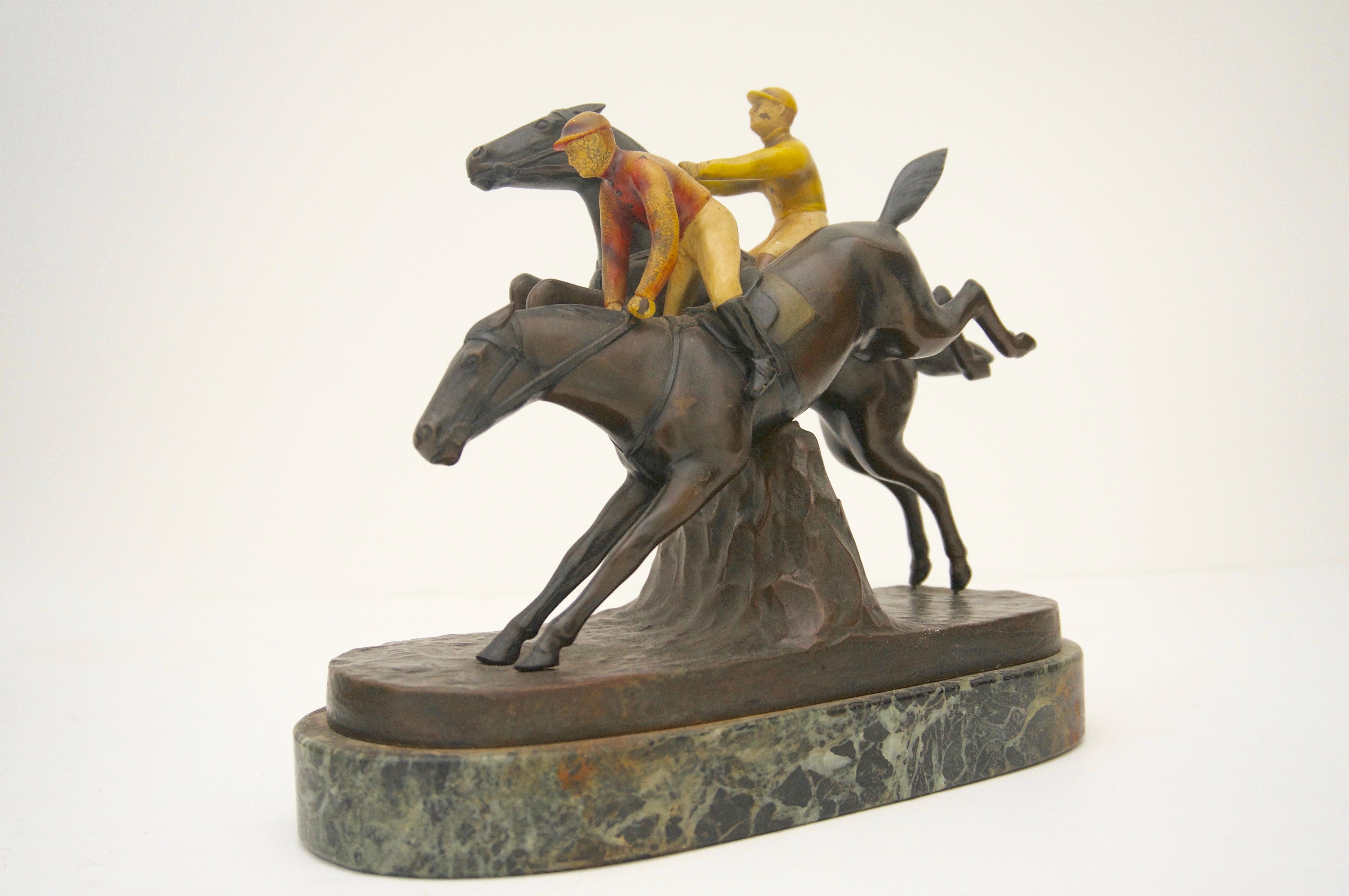 Bronze Sculpture, English Steeple Chase For Sale 1