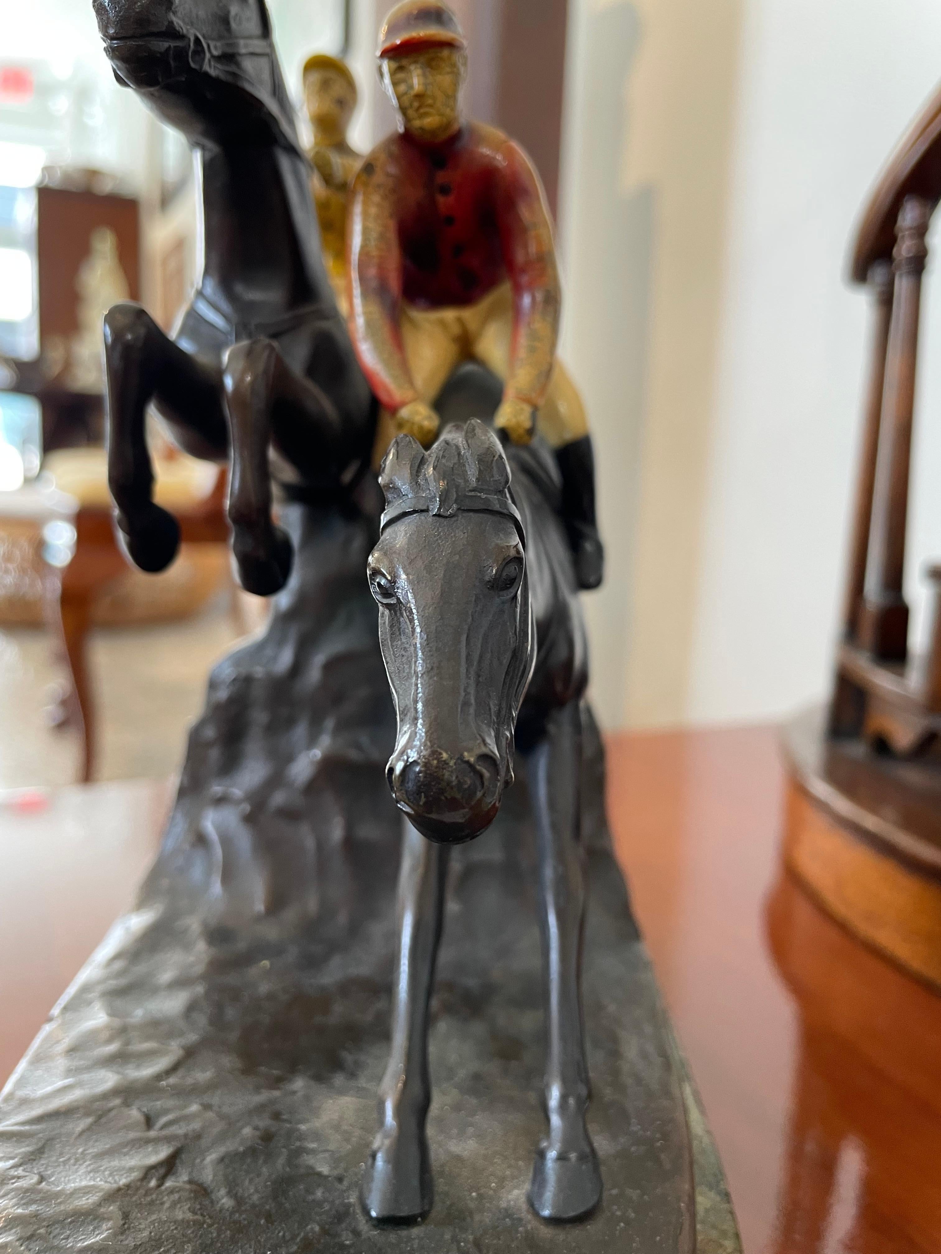 19th Century Bronze Sculpture, English Steeple Chase For Sale