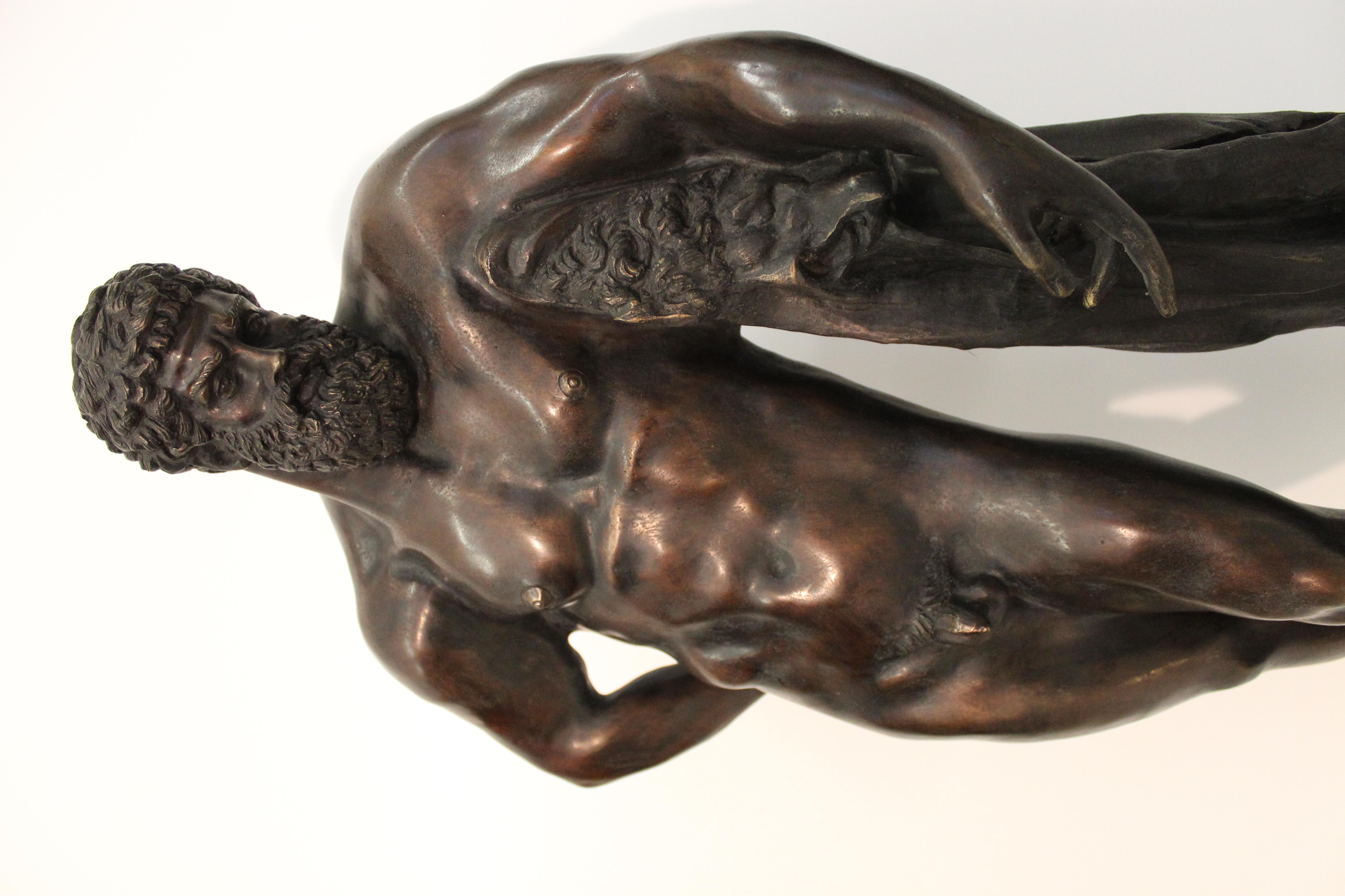 Important bronze sculpture, Ercole Farnese, Florentine foundries, xx century.