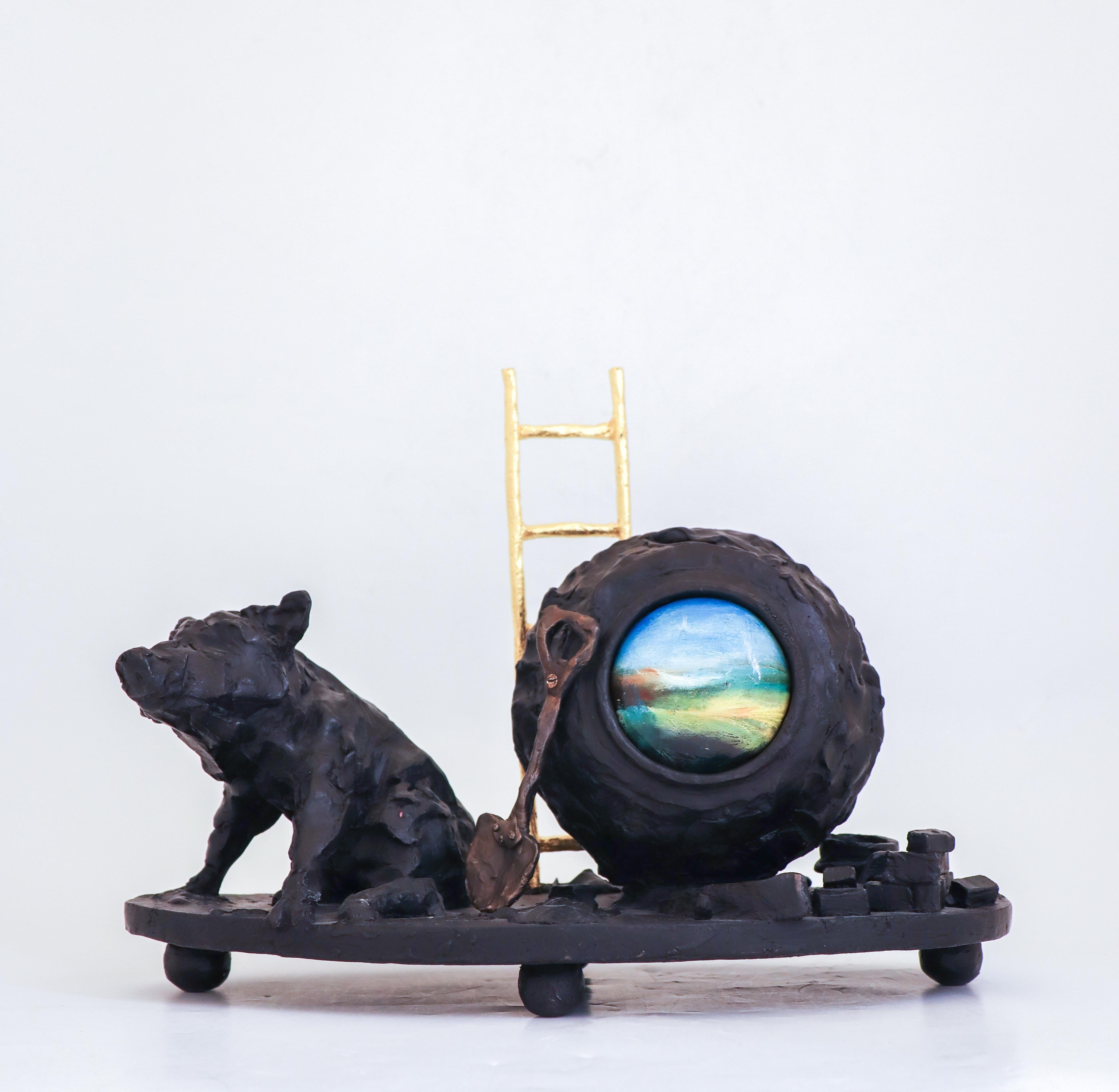 Scandinavo moderno Scultura in bronzo - Ernst Billgren - 