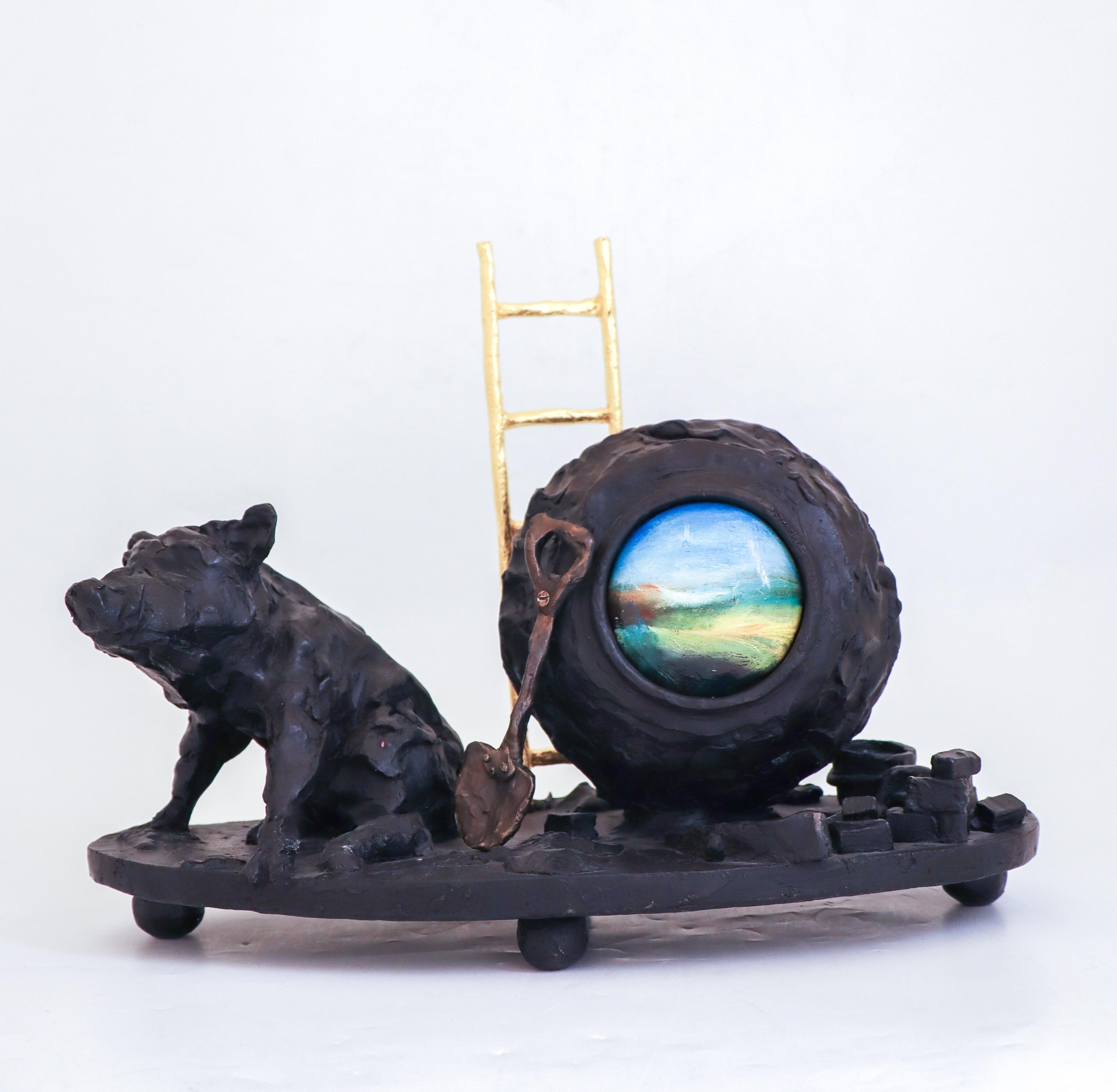 Svedese Scultura in bronzo - Ernst Billgren - 