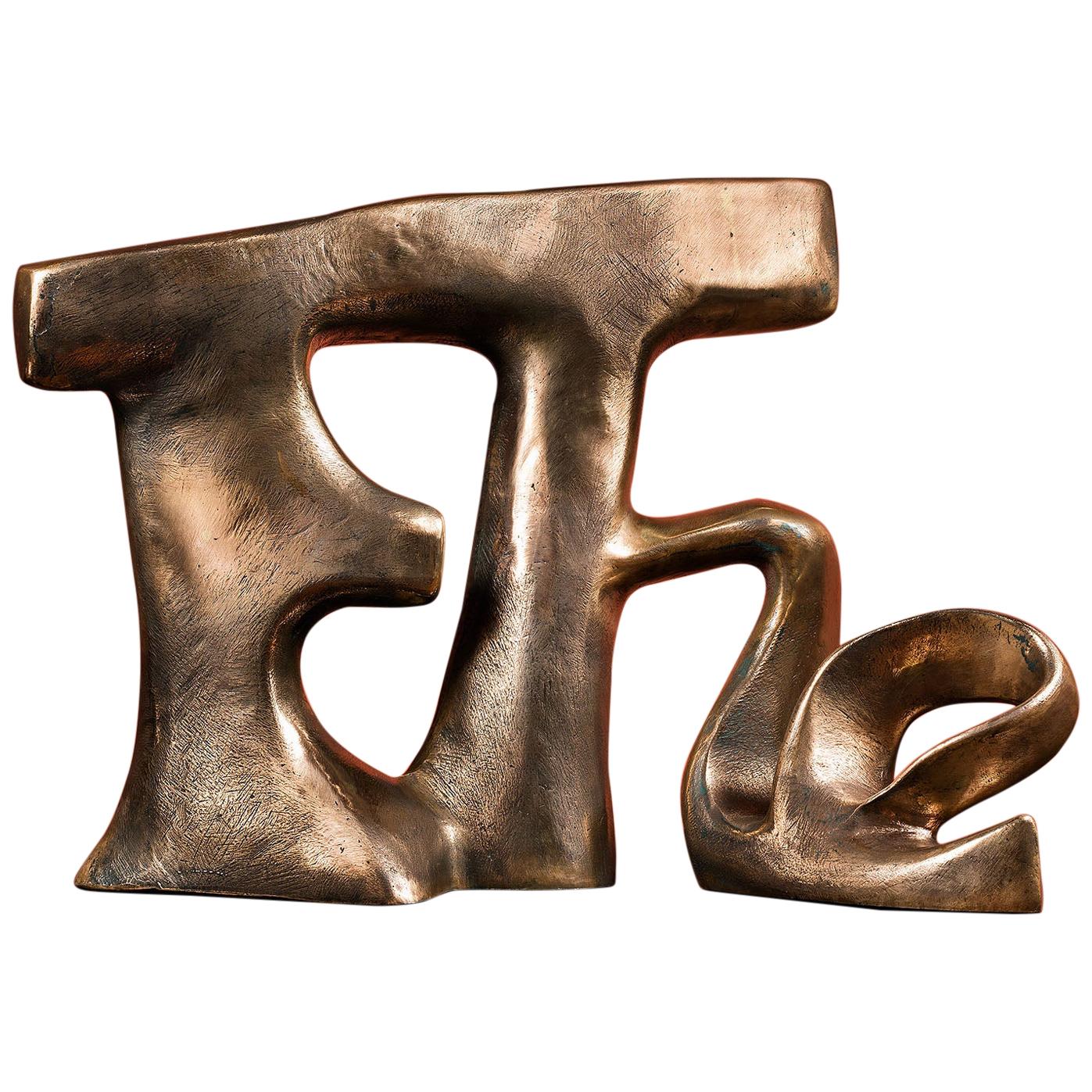 Bronze sculpture "Etre" 'to be' 1995, by Catherine Val