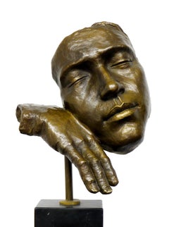 Bronze Sculpture – Face Art Mask – A sleep – Inspired by Salvador Dalí