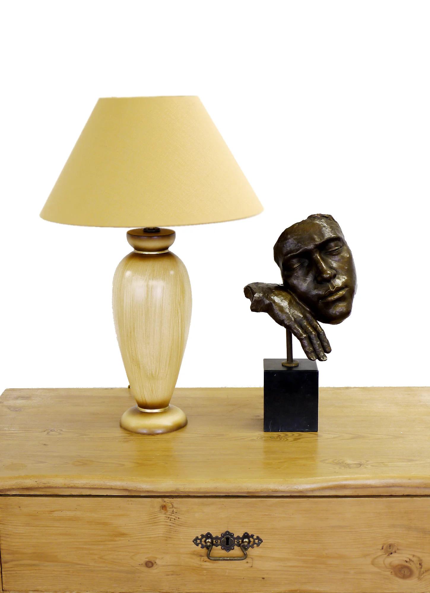 Moderno Scultura in bronzo - Maschera per il viso - Un sonno - Ispirata a Salvador Dalí in vendita