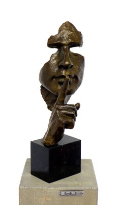 Bronze Sculpture – Face Art Mask – The Silence – Inspired by Salvador Dalí