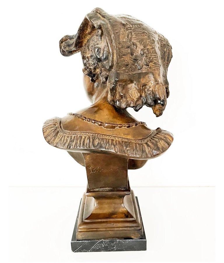 Bronze Sculpture Female Bust by Jean Baptiste Carpeaux, Antiques For