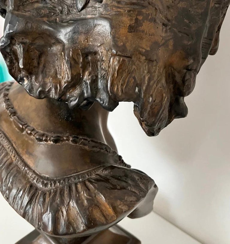 Bronze Sculpture Female Bust by Jean Baptiste Carpeaux, Antiques For