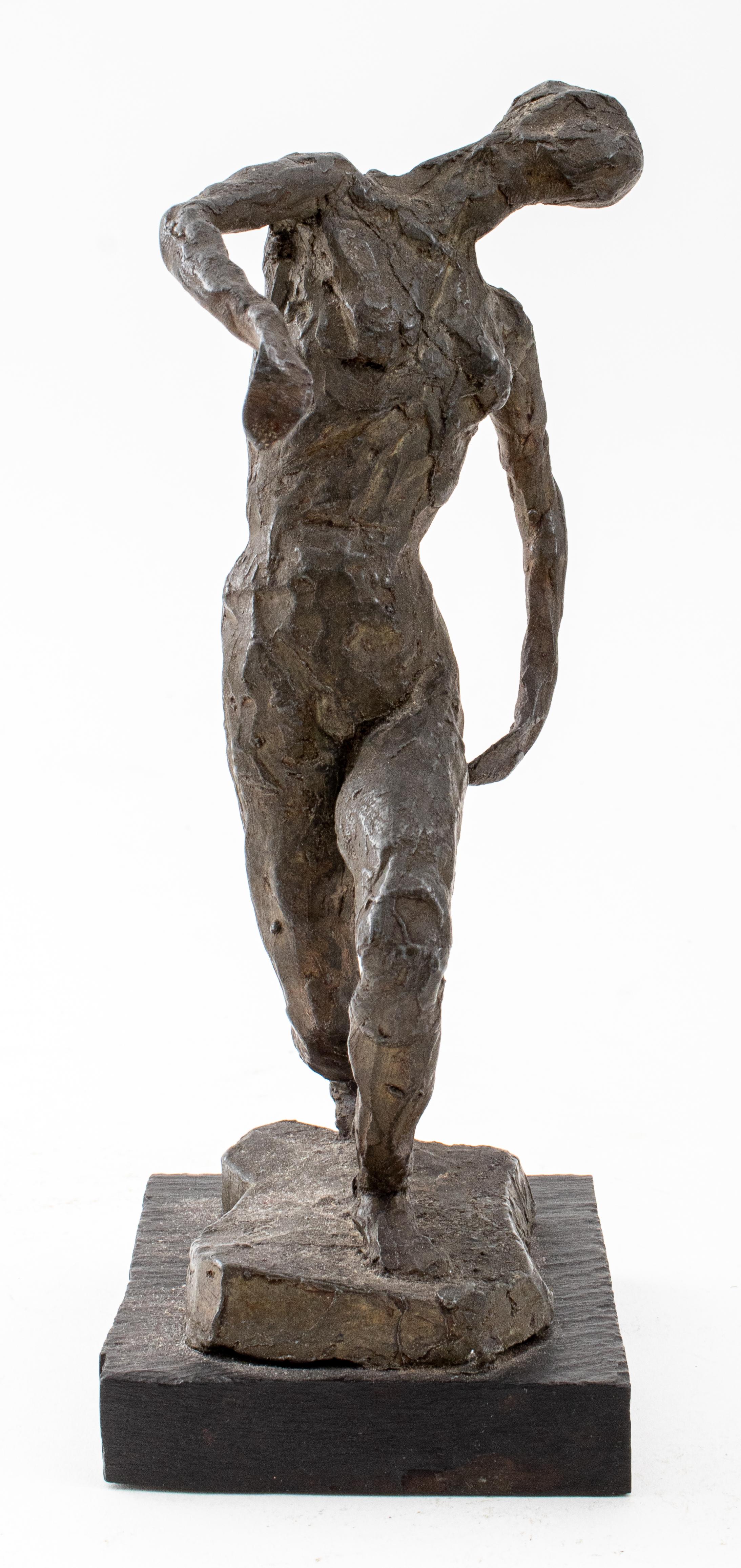 Bronze Sculpture Female Dancer After Edgar Degas EK 61 Signed  In Good Condition For Sale In New York, NY