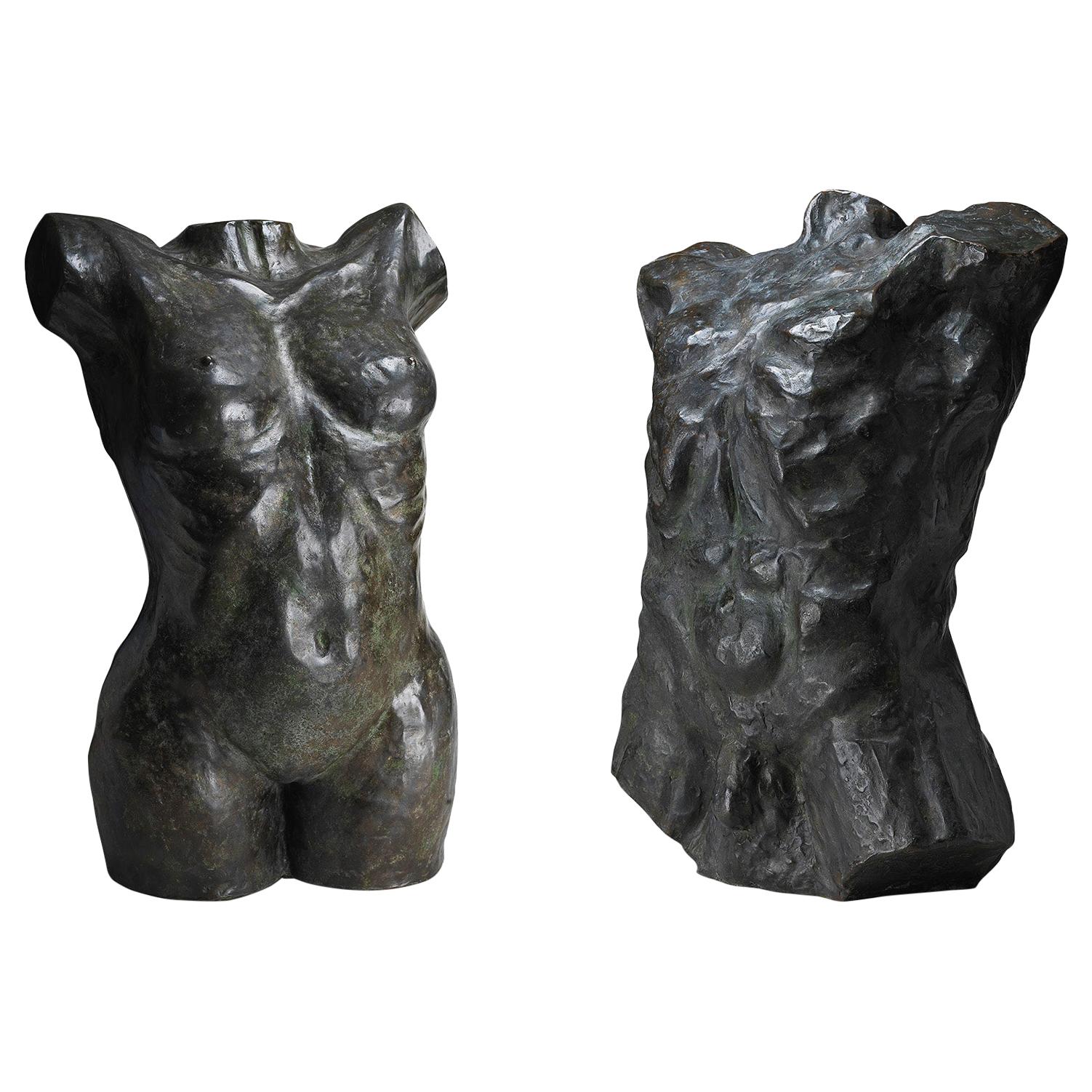 Bronze Sculpture "Female & Male nude" by Hubert Yencesse