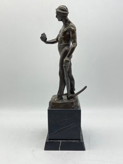 Bronze Sculpture / Figure Miners on marble base probably Germany
