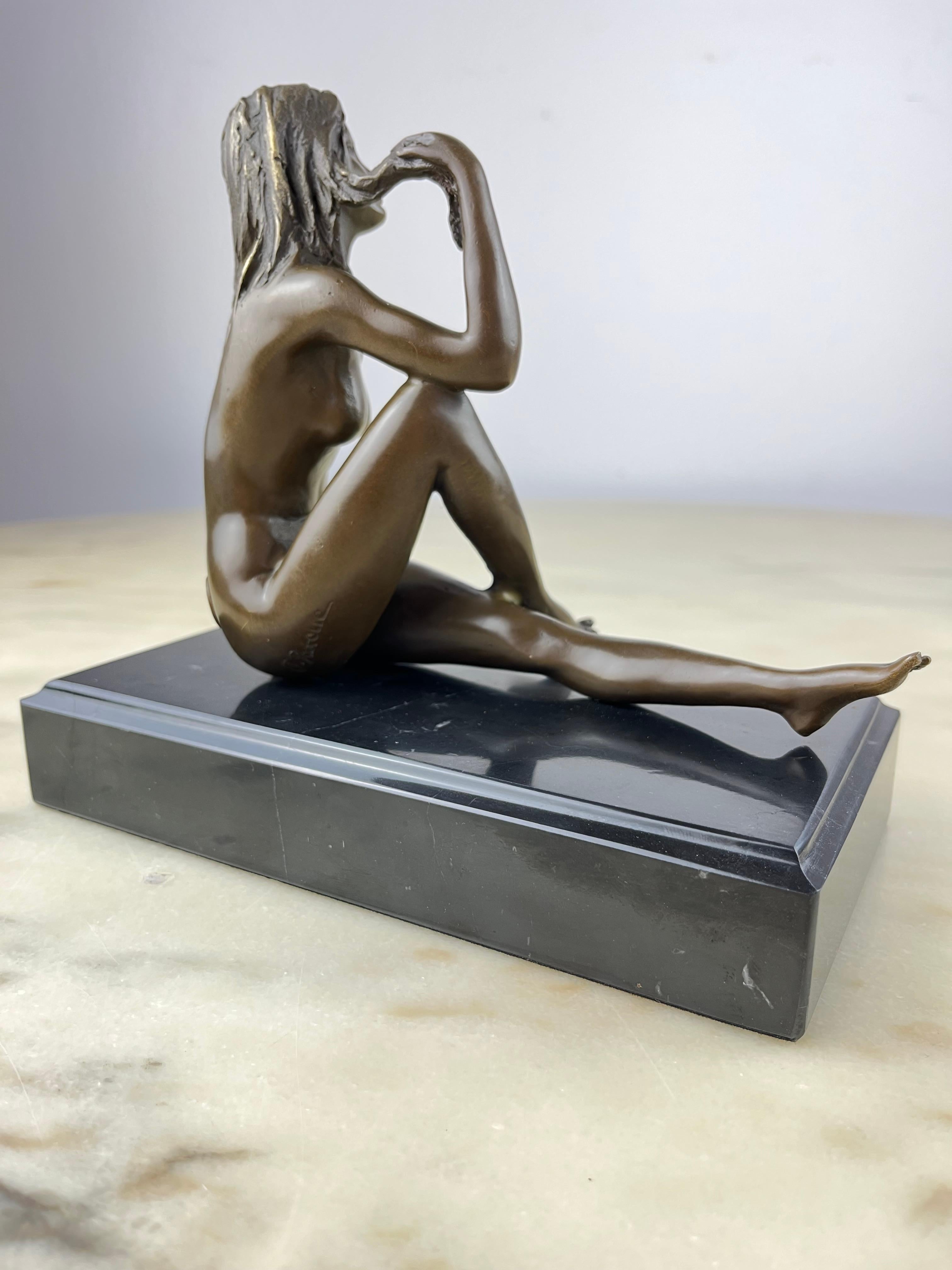 Italian Bronze Sculpture, Figure of a Woman, Italy, 1980