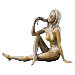 Bronze Sculpture, Figure of a Woman, Italy, 1980