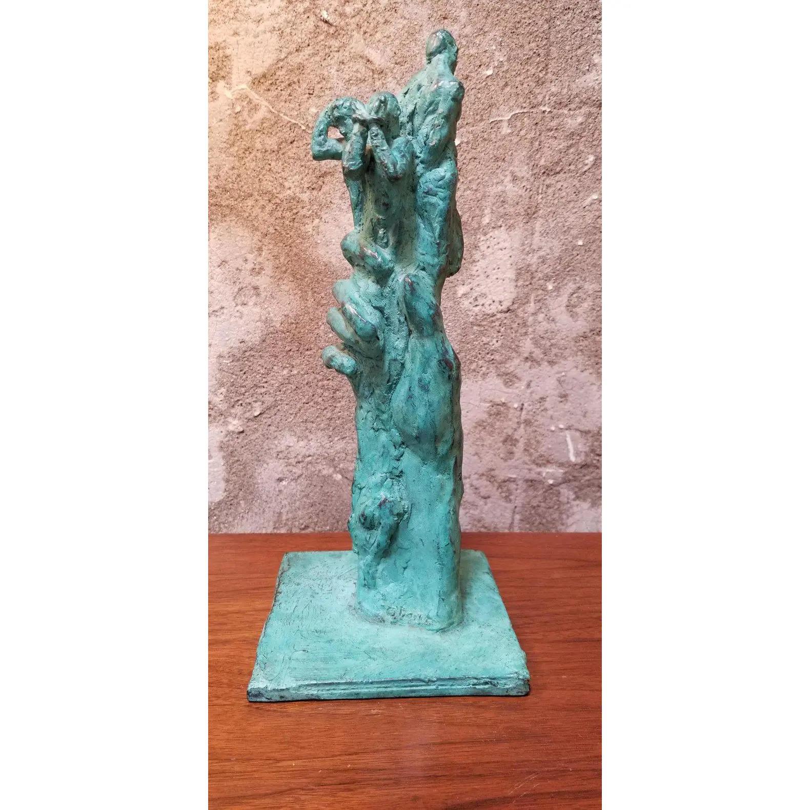 Cast Bronze Sculpture Figures and Hand For Sale