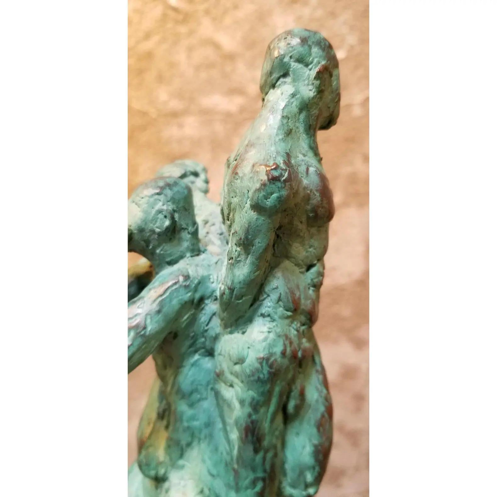 20th Century Bronze Sculpture Figures and Hand For Sale