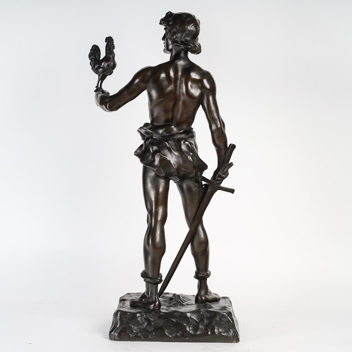 Bronze-Skulptur, „Erster Sieg“ von Marcel Debut  (Napoleon III.) im Angebot