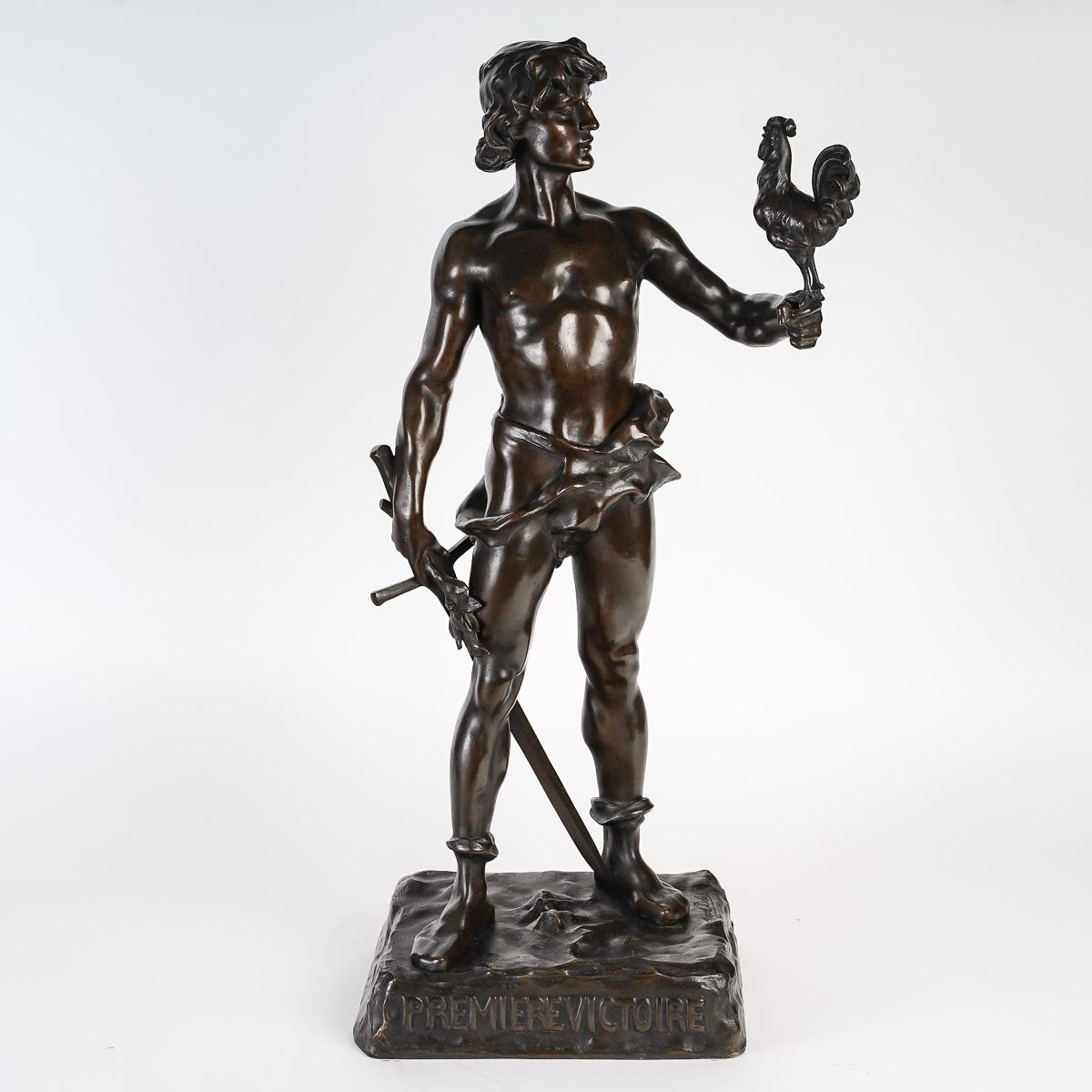 Bronze-Skulptur, „Erster Sieg“ von Marcel Debut  im Angebot 2
